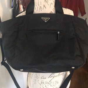 Black Prada Messenger Bag (Prada Vela Bag)